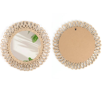 Bohemian circular wall woven decorative Mirror Homestay style wall hanging decoration hotel living room bedroom pendant