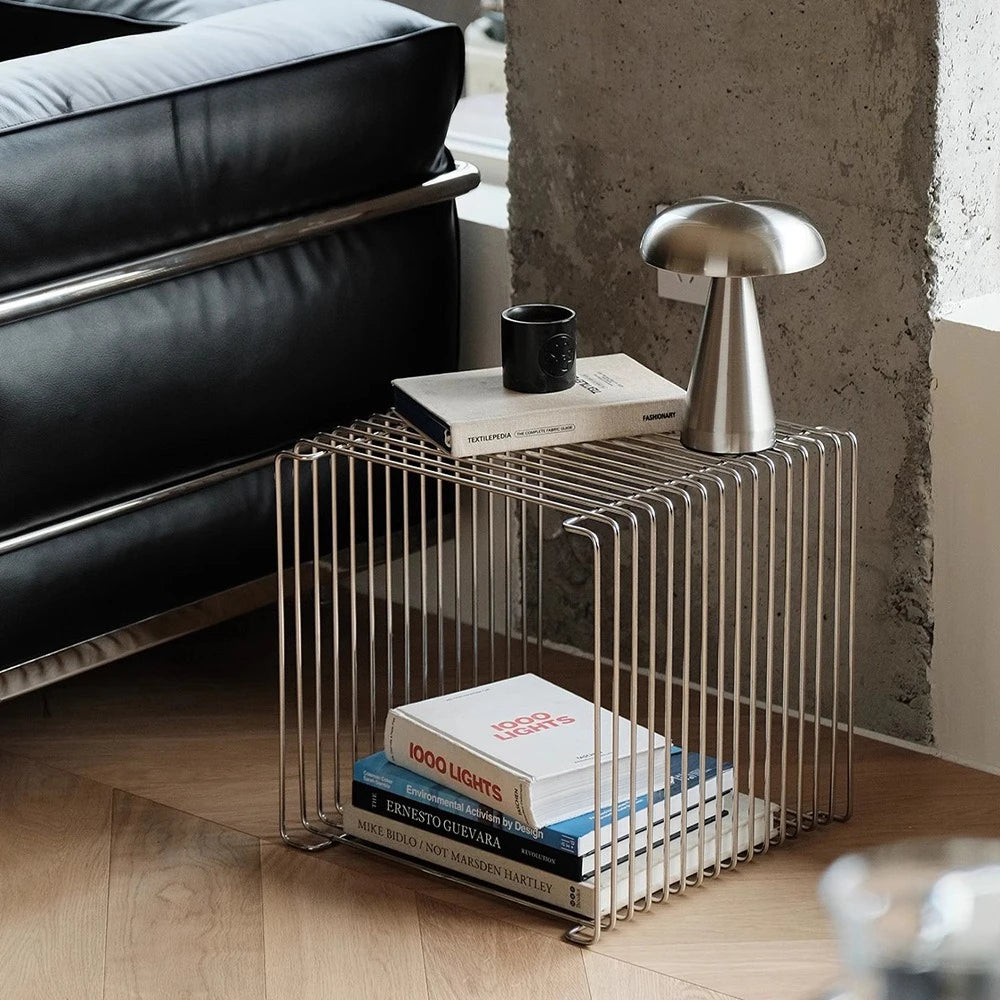 Denmark Montana Panton Wire Geometric Line Side Table Combination Home Metal Bookshelf Vintage Storage Stainless Steel Rack