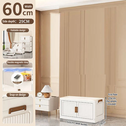 Folding Storage Cabinet Multi-Scene Storage Cabinet Wall-Mounted Kitchen Bathroom Bedroom Living Room Organizer