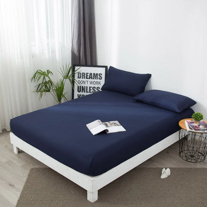 100% Waterproof Fitted Bed Sheet with Elastic Band Anti-slip Cover Mattress Protector for Single Double King Queen160 180 200