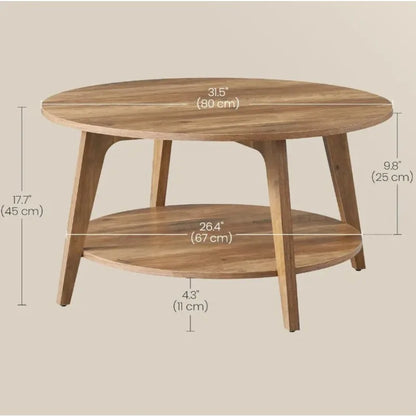 Wooden Tea Table Luxury Household Simple Small Table Living Room Sofa Multi-layer Edge Several Solid Wood Bedroom Coffee Table
