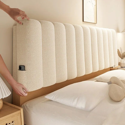 Plush Bed Head Cushions Simple Soft Ergonomic Headboard Cushions Aesthetic Lazy Pillows Home Textile Bedroom Pad Ornaments