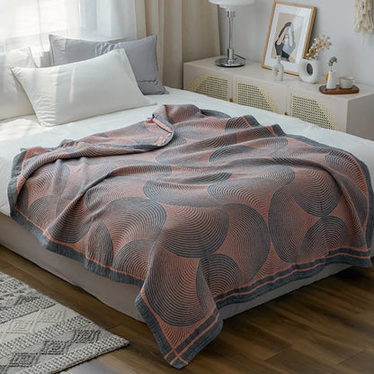 Double Bedspreads Cotton Quilt Summer Muslin Throw Blankets For the Beds Sofa Cover Blanket Decorative Bedding Linen 200*230cm