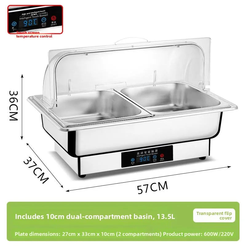 Commercial Deep Stainl Steel Pot for Spiced Meat Special Display Pan with Insulation Oven Hotel Dining Utensils
