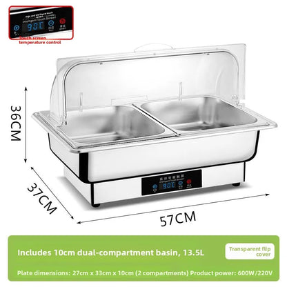 Commercial Deep Stainl Steel Pot for Spiced Meat Special Display Pan with Insulation Oven Hotel Dining Utensils
