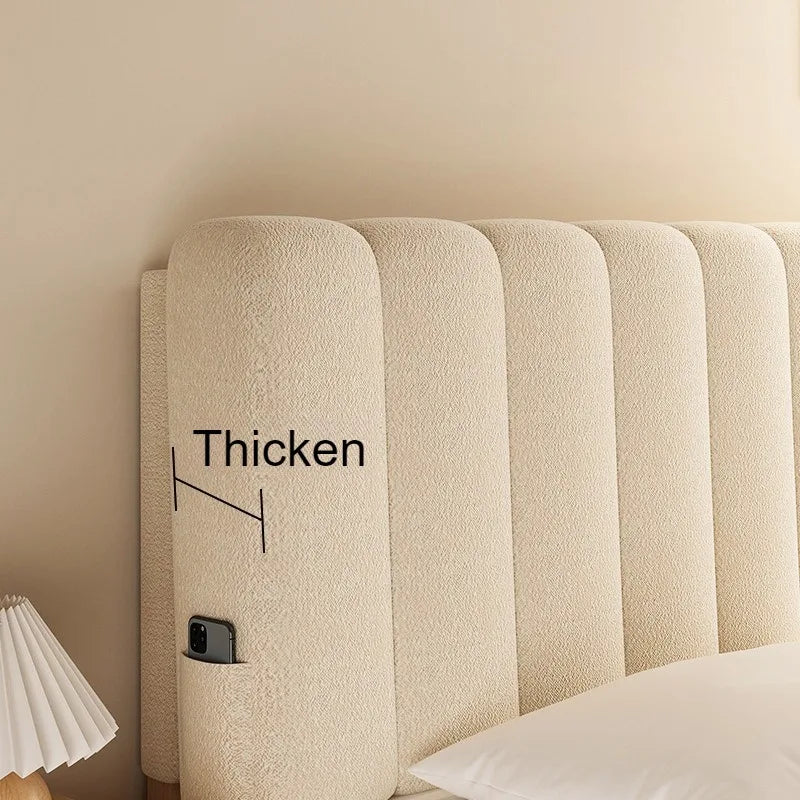 Plush Bed Head Cushions Simple Soft Ergonomic Headboard Cushions Aesthetic Lazy Pillows Home Textile Bedroom Pad Ornaments