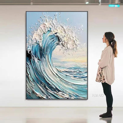 100% Handpainted Oil Painting On Canvas Thickness Knife Abstract Painting Wall Art Pictures for Home Decor Frameless