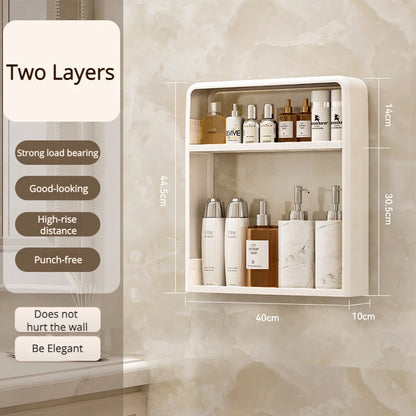 Bathroom Organizer Shelves Rack Wall Mounted Storage Box Toiletries Cosmetic Storage Rack Kitchen Seasoning Bottle Storage Shelf