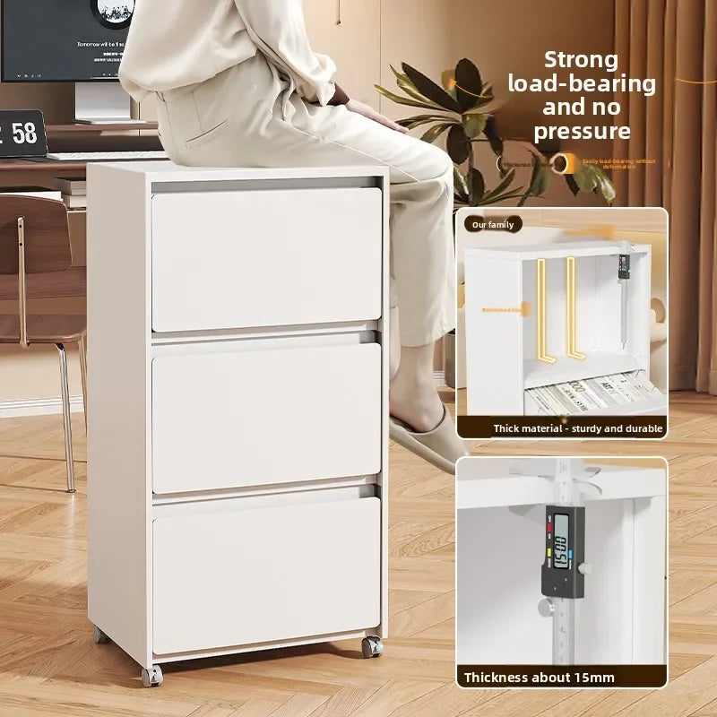 Large capacity Living Room Storage Cabinet Back The Door Thin Modern AndSimple Narrow Storage Cabinet Storage Box For Toy Snaek