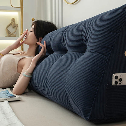 Velvet Bede Pillow Barest Soft Cover Bed Waist Support Pad Winter Living Room Sofa Tat Bedroom Pillow Removable And W...
