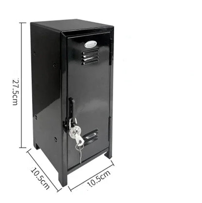 Iron Storage Box Dormitory Storage Cosmetics Paper Money Keys Bank Cards and Other Desktop Small Items Mini Locker Cabinet