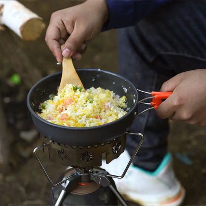 Camping Cookware Set - Lightweight Camping Pots and Pans Portable Outdoor Cookware with Kettle