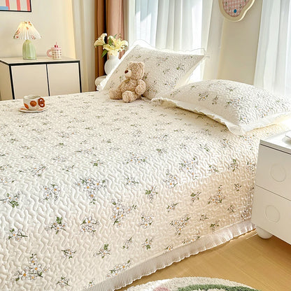 Thicken Bed Cover Floral Style Bedspread Home Bed Linen Double Bedspreads Adults Kids Room Bedsheet cubrecama (No Pillowcase)