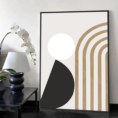 Bohemian styleAbstract Geometric Line boho Poster HD art sticky wall waterproof home living room bedroom bar aesthetic decoratio