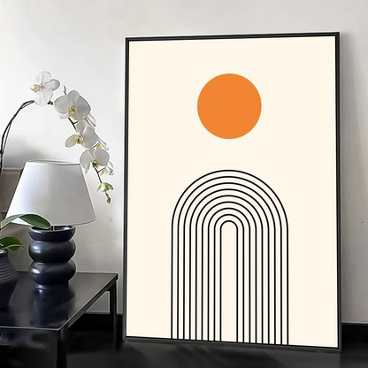 Bohemian styleAbstract Geometric Line boho Poster HD art sticky wall waterproof home living room bedroom bar aesthetic decoratio