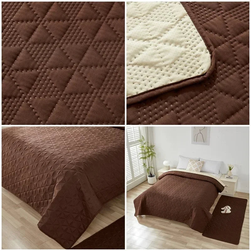 Quilted Bedspread Pads Non-Slip King Size Bed Sheet Sofa Covers Reusable Kids Pet Dog Cat Urine Mat Bed Mattress Protector