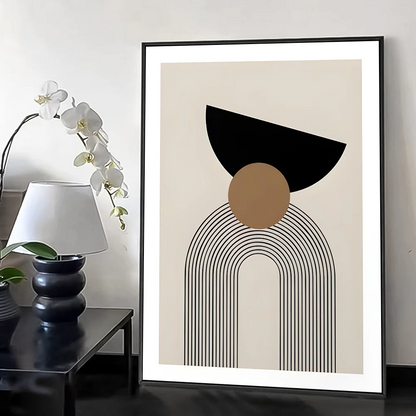 Bohemian styleAbstract Geometric Line boho Poster HD art sticky wall waterproof home living room bedroom bar aesthetic decoratio