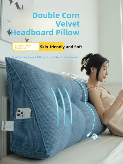 Modern mat e Bede Pillow Soft Plu Tat Bed Headrest Mobile Phone Play Waist Support Bed Barest Pad
