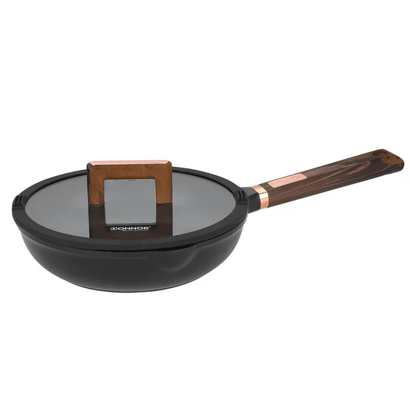 DONNOR Non-stick Frying Pan Soup Pot Wok Omelette Pans Cooking Pot Cookware for Gas Stove and Induction Cooker Home Accessories