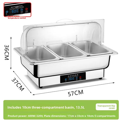 Commercial Deep Stainl Steel Pot for Spiced Meat Special Display Pan with Insulation Oven Hotel Dining Utensils