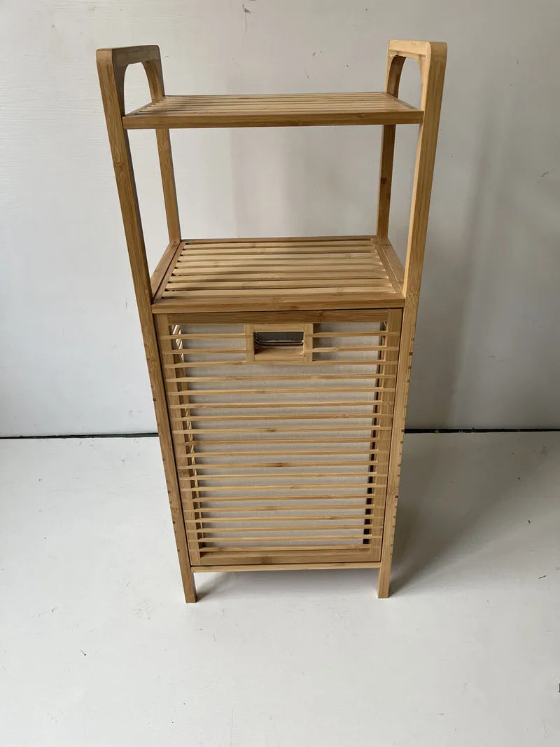 Luxury Japanese Style Bathroom Floor Storage Basket Modern Home Organizer Dirty Clothes Bin Toilet Laundry Hamper
