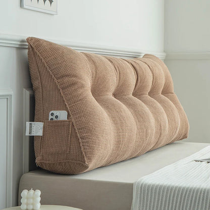 Modern mat e Bede Pillow Soft Plu Tat Bed Headrest Mobile Phone Play Waist Support Bed Barest Pad
