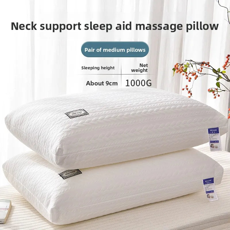 No-Collapse No-Deformation Pillow Core, High Support Cervical Pillow, Knitted Cotton Single Pillow Insert