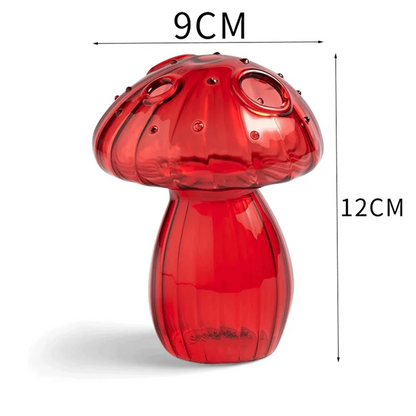 67NEW Hydroponic Plant Vases, Nordic Style Mushroom Glass Bud Vases Mushroom Flower Vases for Home Office Living Room Deco