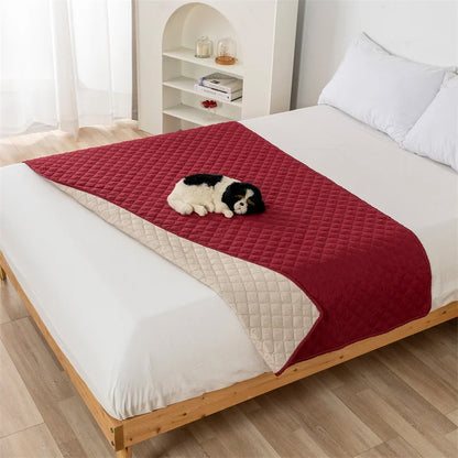 Waterproof Bedspread Pets Dog Cat Kids Urine Pad Bed Sheet Cover Quilted Mattress Pads Washable Mattress Protector Covers Solid