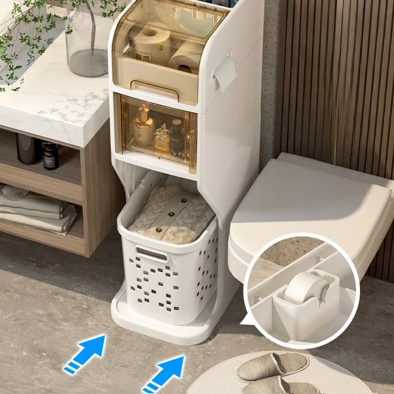 Bathroom Crack Storage Shelves Multifunctional Organizer Shelf Removable Organizers Rack Racks with Wheels Bathroom Furniture