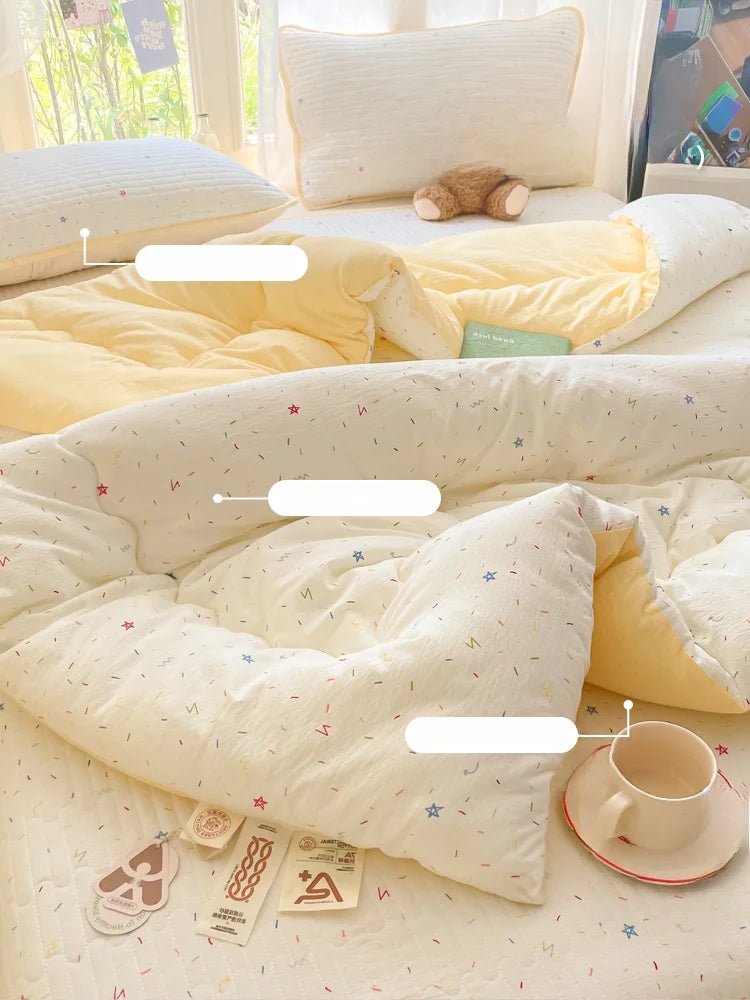 A-Class Double-Layer Thiened Warmth Blanket Core for Renting Houses Spring Autumn Winter Use Home Bedroom Dormi Four-Pi...