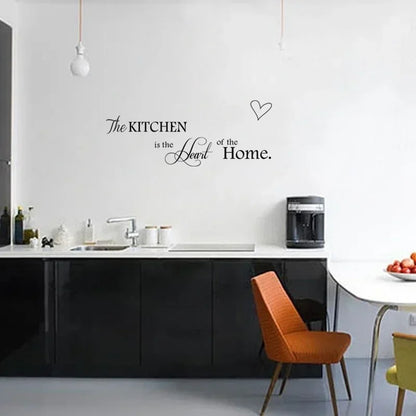 Kitchen Wall Stickers The Kitchen Is Heart Home Wall Stickers DIY Removable Letter Vinyl Wall Art Decals Kitchen Wall Decoration