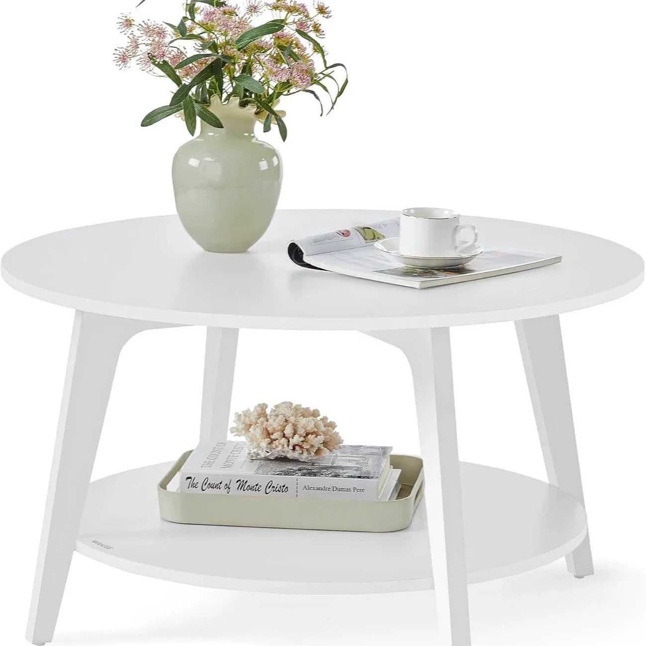 Wooden Tea Table Luxury Household Simple Small Table Living Room Sofa Multi-layer Edge Several Solid Wood Bedroom Coffee Table