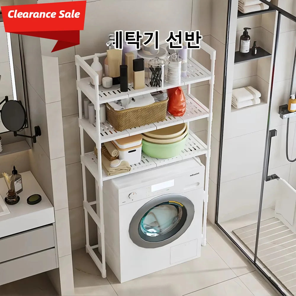 Storage Shelf For Bathroom Space Washing Machine Rack Saver Over Toilet Rack For Bathroom Floor Home Organizer Clearance Sale