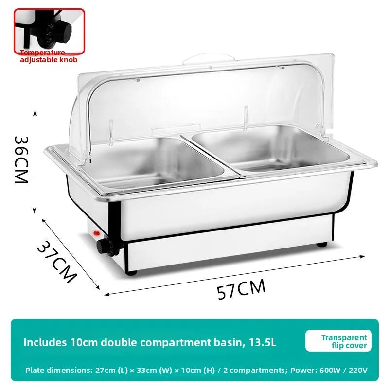 Commercial Deep Stainl Steel Pot for Spiced Meat Special Display Pan with Insulation Oven Hotel Dining Utensils