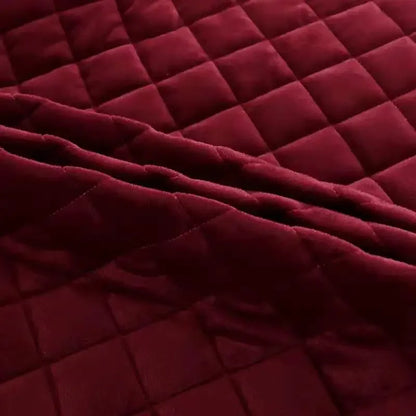 European Luxury Quilted Bed Skirt Winter Warm Thicken Velvet Bedspread King Good Hand Feeling Bed Skirt Not Included Pillowcase