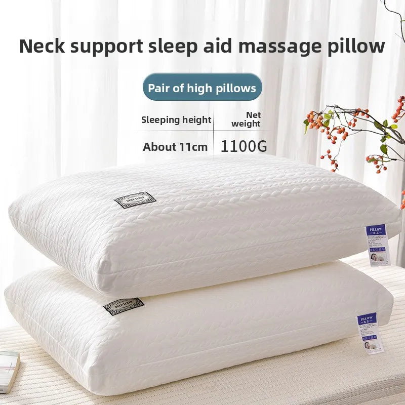 No-Collapse No-Deformation Pillow Core, High Support Cervical Pillow, Knitted Cotton Single Pillow Insert