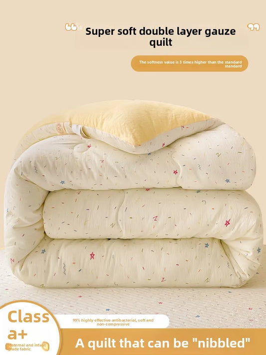 A-Class Double-Layer Thiened Warmth Blanket Core for Renting Houses Spring Autumn Winter Use Home Bedroom Dormi Four-Pi...