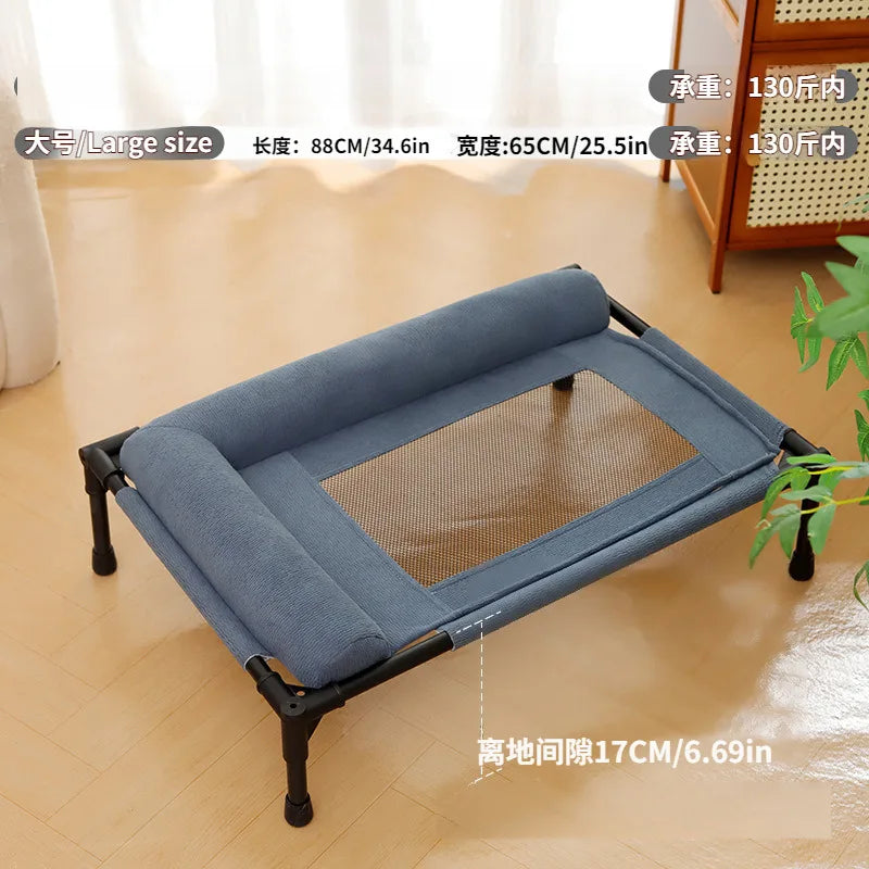 Pet Moisture-proof Breathable Mesh Bed Removable and Washable Large Cat and Dog Off-the-ground Bed Sunbathing Outdoor Camp Bed