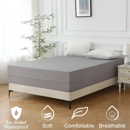 1pc 6-Sided Waterproof Mattress Protector, Dustproof Mattress Encasement with Zipper, Soft & Comfortable Mattress Cover