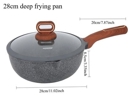 DONNOR Ceramic Cookware Sets Pots and Pans Set Nonstick  Induction Cookware Kitchen Cooking Set with Frying Pans Set