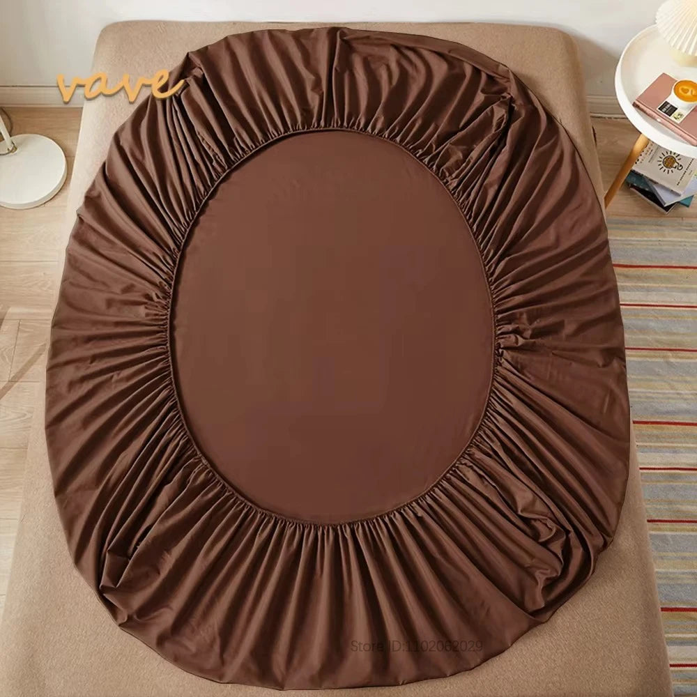 Fitted Bed Sheet with 360 Elastic Band Mattress Protector Cover Bedspreads for Single Double King Queen Size Bed Sheet 160x200