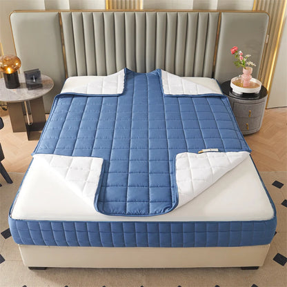 Six Sides All Inclusive Mattress Cover with Zipper Thicken Fitted Sheet Quilted Mattress Protector Pad Couple Customized Size
