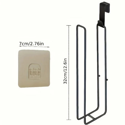 Bathroom Toilet Paper Holder with Storage Extra 3 Rolls, Over The Tank Toilet Paper Holder Wall Mount, Small Restroom Organizer