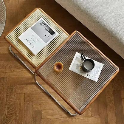 New 2023 Ins Style Household Living Room Tea Table Modern Simple Vine Center Stainless Steel Dressing Tea Table DropShipping