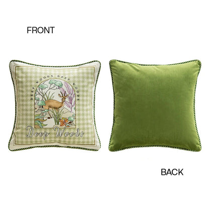 Medicci Home American Rural Madrigal Lumbar Pillow Cover Watercolor Tiger Deer Animals Print Luxury Rectangle Cushion Case 30x70