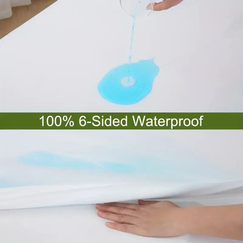 1pc 6-Sided Waterproof Mattress Protector, Dustproof Mattress Encasement with Zipper, Soft & Comfortable Mattress Cover