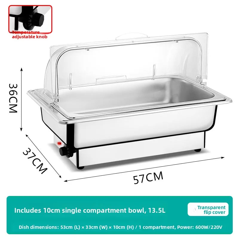 Commercial Deep Stainl Steel Pot for Spiced Meat Special Display Pan with Insulation Oven Hotel Dining Utensils