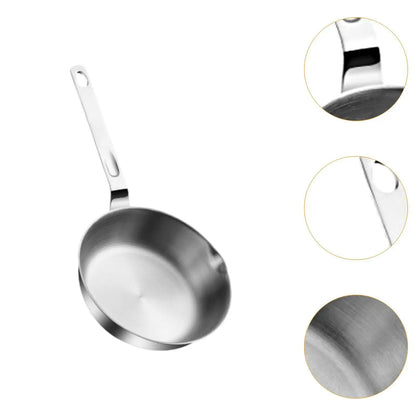 Stainless Steel Frying Pan Oil Warmer Ergonomic Handle Fried Steak Pot for Kitchen All Stovetops Induction Cooker Home Stoves