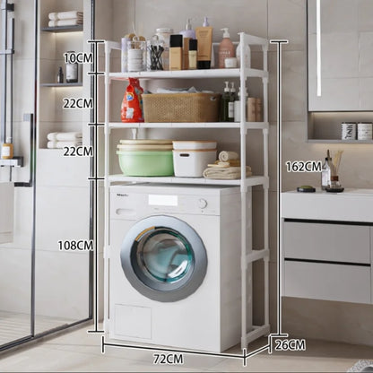 Storage Shelf For Bathroom Space Washing Machine Rack Saver Over Toilet Rack For Bathroom Floor Home Organizer Clearance Sale